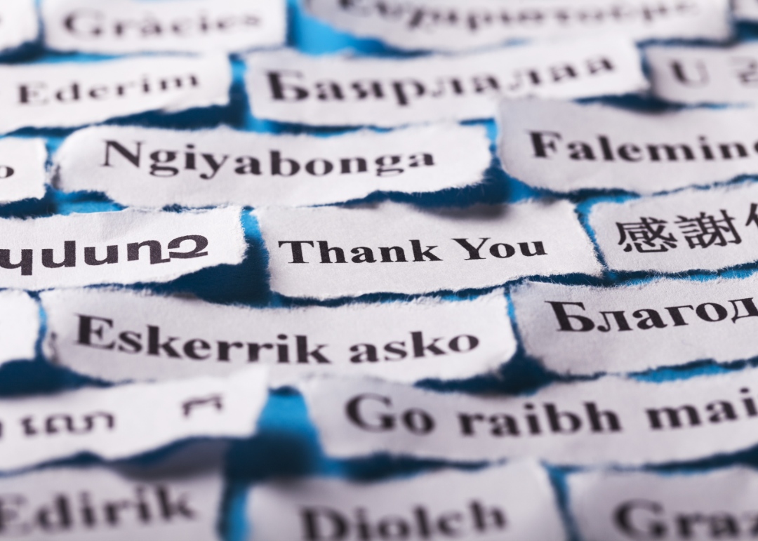 Gracias en diversos idiomas